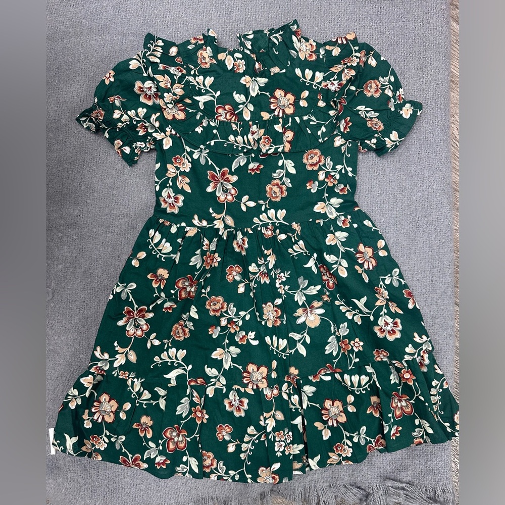Janie and Jack Green A-Line Sundress with Peter Pan Collar